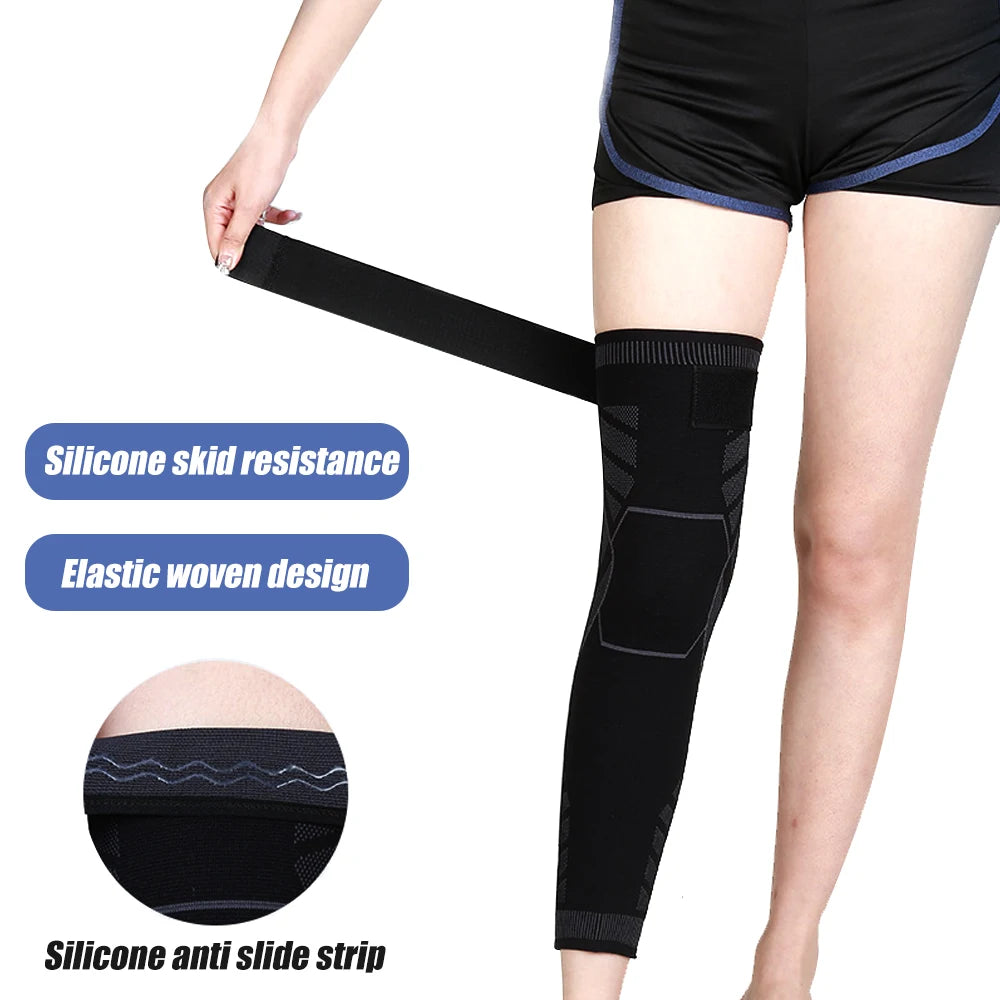 Full Leg Compression Sleeve – Long Knee Support for Sports & Pain Relief