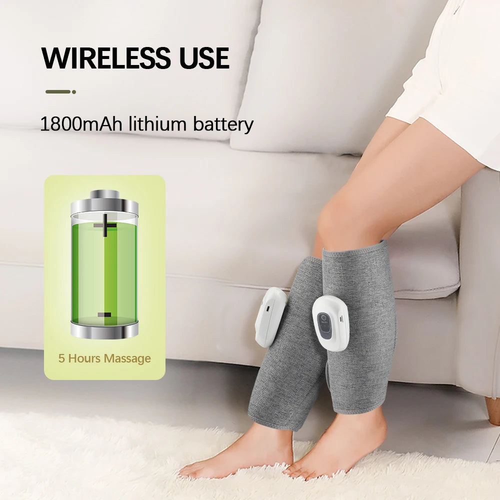 360° Air Compression Leg Massager – Wireless Calf Muscle Recovery