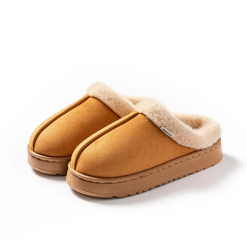 Women’s Warm Fluffy Slippers – Anti-Slip EVA Thick Sole Indoor Shoes
